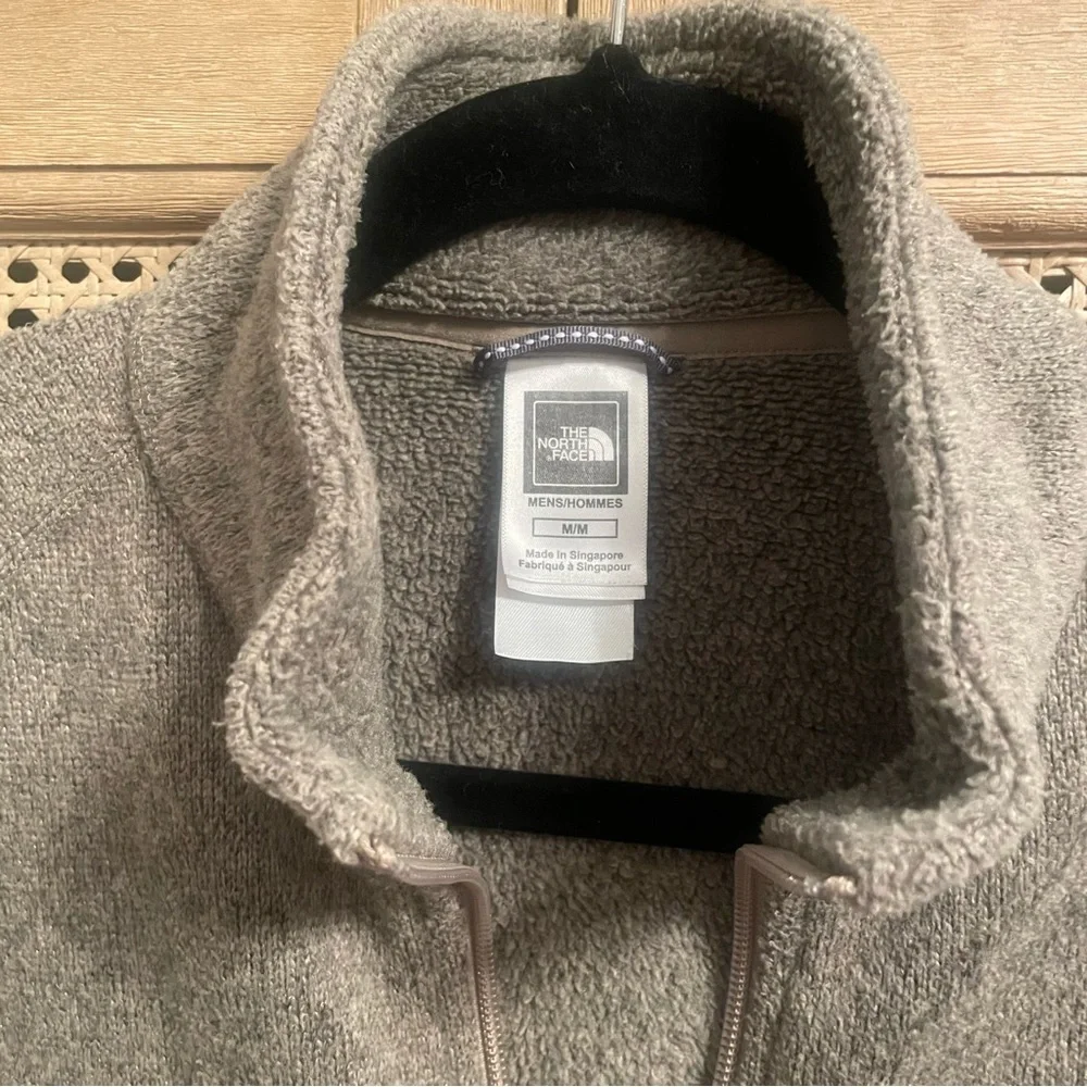 The North Face Tan 1/4 Zip Micro Fleece Pullover Jacket Men's Size M